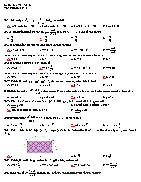 Kiểm tra 1 tiết Môn thi Giải tích 12